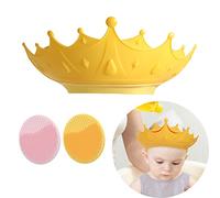 BSITSSS Baby Shower Cap with 2 Shampoo Brush, Kids Shower Cap Adjustable Shower Cap for Kids, Baby Hair Washing Shield Shampoo Shield, Kids Shower Cap Shield, Baby Bath Makes The Baby Bath More Fun