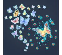 BSITSSS Colour Luminous Butterfly Wall Stickers, Glow in The Dark Butterflies Wall Decals Self-Adhesive, Butterfly Decorative Wall Stickers, Wall Sticker, WallDecal for Bedroom, Children's Room