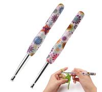 BSITSSS Crochet Hook, 7mm/8mm Crochet Fooks, Crotchet Needles Sunflower Pattern, Ergonomic Soft Handles, Light and Comfortable Crotchet Needle for Beginners and Handmade DIY Knitting Crochet