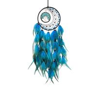 BSITSSS Dream Catcher Tree Designs, Dreamcatcher Handmade with Feathers, Blue Aesthetic Wall Decor Hanging Ornament for Bedroom Living Room Home Decor Wedding Birthday Gift