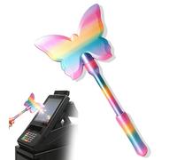 BSITSSS Magic Wand Credit Card Holder, 3D Butterfly Credit Debit Card Wand, Rainbow Gradient Fairy Wands Cards Holder for Contactless Payment Shopping Easy Checkout Daily Use