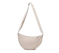 BSITSSS New Beige Crescent Nylon Dumpling Bag - Portable Half Moon Crossbody with Adjustable Strap for Women - Lightweight for Daily Use