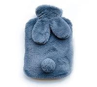 BSITSSS New Hot Water Bottle, Rabbit Shape Hot Water Bottles with Covers Hot Water Bag Animal Hot Water Bottle, Fleece Cover Extra Warmth and Comfort,Hand Feet Warmer Neck and Shoulder Pain Relief