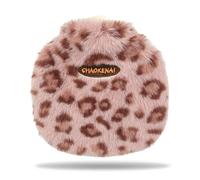 BSITSSS Small Hot Water Bottle with Cover 350ml, Pink Leopard Print Fluffy Fleece Hot Water Bottle, Hotwater Bag for Men & Women Winter Comfort Keeping Hand Feet Warm