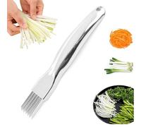 BSITSSS Stainless Steel Chopped Green Onion Knife, Scallion Cutter Shred Knife with Hanging Hole, Shred Silk The Knife, Spring Onion Shredder, Green Onion Shredder for Cutting Green Onion Garlic