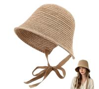 BSITSSS Straw Hat, Foldable Summer Hat, Brown Fashion Sunhat, UV Protection Sun Hats, Women's BeachHat Women for Fishing, Travel, Outdoors, Shopping, Hiking