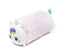 BSITSSS Unicorn Fluffy Pencil Case, Cute Plush Silicone Pencil Pouch, Unicorn Rainbow Gradient Pencils Case with Zipper for Student Birthdays Graduations Back to School Home