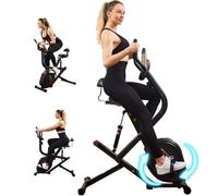 BSJ BESTGYM 3 in 1 Exercise Bike,Squat Machine,8-level Adjustable Magnetic Bike for Home with App,Squat Rowing Machine, Low Noise Indoor Cycling Bike with 300lbs Weight Capacity,Home Workout Machine