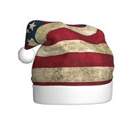 BSKGOHP American Flag Print Christmas Hat Adult Women Men Warm Festive Holiday Party Indoor Outdoor Winter