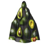 BSKGOHP Avocado Fruit Pattern Print Adult Wizard Hooded Cloaks Robe Cosplay Outfit Are Suitable For The Halloween Carnival