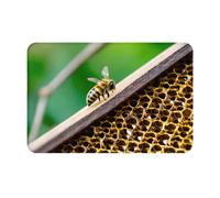 BSKGOHP Bee Flying Print Door Mat with Non Slip Backing Indoor Outdoor Welcome Doors Mats