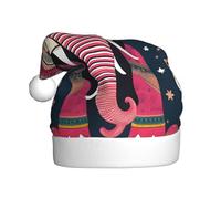 BSKGOHP Bohemian Elephant Pattern Print Christmas Hat Adult Women Men Warm Festive Holiday Party Indoor Outdoor Winter