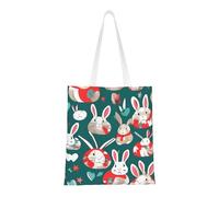 BSKGOHP Bunny Rabbits Print Tote Bag For Women Bag For Beach Travel Work And Grocery Shopping