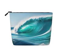 BSKGOHP Clear Sky Wave Print Travel Makeup Pouch Purse Organizer Convenient Cosmetic Accessories