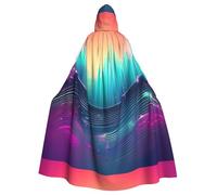 BSKGOHP Cool Music Sound Wave Print Adult Wizard Hooded Cloaks Robe Cosplay Outfit Are Suitable For The Halloween Carnival