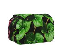 BSKGOHP Floral Rose Ivy With Leaves Spring Print Double Layer Pen Pencil Case Protective Large Capacity Storage Organizer