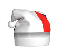BSKGOHP French Flag Print Christmas Hat Adult Women Men Warm Festive Holiday Party Indoor Outdoor Winter