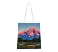 BSKGOHP Grand Teton National Park Print Tote Bag For Women Bag For Beach Travel Work And Grocery Shopping