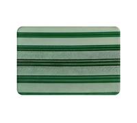 BSKGOHP Green Striped Print Door Mat with Non Slip Backing Indoor Outdoor Welcome Doors Mats