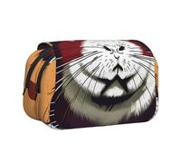 BSKGOHP Guinea Pig Pattern Print Double Layer Pen Pencil Case Protective Large Capacity Storage Organizer