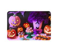 BSKGOHP Halloween Carnival Party Print Door Mat with Non Slip Backing Indoor Outdoor Welcome Doors Mats