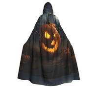BSKGOHP Halloween Pumpkin Print Adult Wizard Hooded Cloaks Robe Cosplay Outfit Are Suitable For The Halloween Carnival