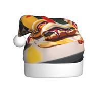 BSKGOHP Hot Dogs And Lemonade Print Christmas Hat Adult Women Men Warm Festive Holiday Party Indoor Outdoor Winter