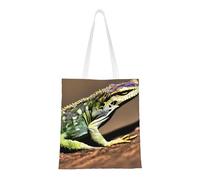 BSKGOHP Lizard Hd Print Tote Bag For Women Bag For Beach Travel Work And Grocery Shopping
