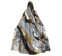 BSKGOHP Luxury Marble Pattern Print Adult Wizard Hooded Cloaks Robe Cosplay Outfit Are Suitable For The Halloween Carnival