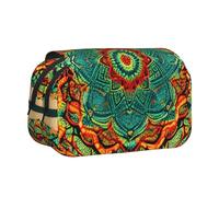 BSKGOHP Mandala Print Double Layer Pen Pencil Case Protective Large Capacity Storage Organizer