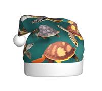 BSKGOHP Many Animals Sea Turtles Print Christmas Hat Adult Women Men Warm Festive Holiday Party Indoor Outdoor Winter