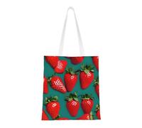 BSKGOHP Many Strawberry Print Tote Bag For Women Bag For Beach Travel Work And Grocery Shopping