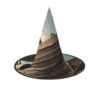 BSKGOHP Old Viking Boat Print Adult Wizard For Halloween Hat Decoration Witch Accessories Is Use Cosplay Party Decorations