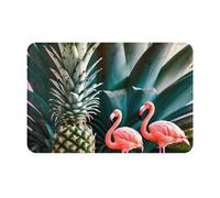 BSKGOHP Pineapple Flamingo Print Door Mat with Non Slip Backing Indoor Outdoor Welcome Doors Mats