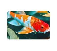 BSKGOHP Pretty Koi Fish Print Door Mat with Non Slip Backing Indoor Outdoor Welcome Doors Mats