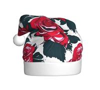 BSKGOHP Rose Flower Floral Picture Print Christmas Hat Adult Women Men Warm Festive Holiday Party Indoor Outdoor Winter