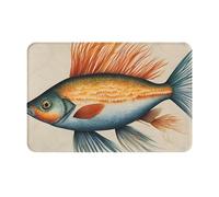 BSKGOHP Safflower Flying Fish Print Door Mat with Non Slip Backing Indoor Outdoor Welcome Doors Mats