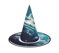 BSKGOHP Space Planet Earth Print Adult Wizard for Halloween Hat Decoration Witch Accessories is Use Cosplay Party Decorations