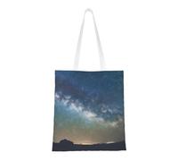 BSKGOHP Starry Night Sky Outer Space Print Tote Bag For Women Bag For Beach Travel Work And Grocery Shopping