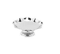 BSKJMMP Stainless Steel Snacks Plate High-Footed Dessert Cup Silver Fruit Serving Dish Easy to Clean for Wedding Parties (M)