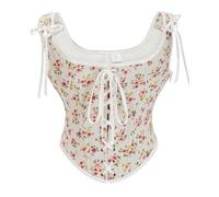 Bslingerie Floral Print Vintage Gothic Disguise Corset Top Shapewear