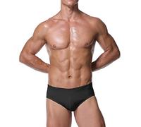 Bslingerie® Mens Padded Boxer Butt Lifter Underwear (Black Thong, S)