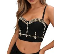 Bslingerie® Women Sequined Bustier Clubwear Bra Top
