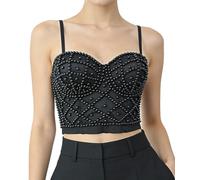 Bslingerie® Women Sequined Bustier Clubwear Bra Top