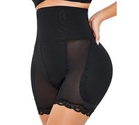 Bslingerie® Women Shapewear Waist Slimmer Butt Lifter Control Panties (Black Lace - High Waist, S)