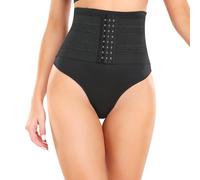 Bslingerie Women Tummy Control Knickers Waist Shaper Underwear Panty (Black Panty, XXL)