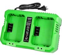 Bslite 60V Dual-Port Replacement for Greenworks Battery Charger,Compatible with Greenworks 60V Battery and Power Tools