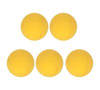 BSLSVGE 6cm Bouncy Balls 5 Pack | Pure Rubber Hand Exercise Balls for Stress Management | Floating Pool & Beach Balls for Youth/Adults | Secure Earth - Conscious Squeeze Toys (Yellow)