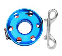 BSLSVGE Carrete De Dedos para Buceo En Acero Inoxidable Con Línea Fluorescente Naranja Accesorio Submarino para Buceo Técnico Y Buceo En Cuevas (30M)