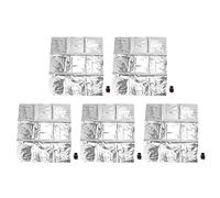 BSLSVGE Emergency Water Jug Bags with Spigot Foldable Insulated Portable Drinking Water Storage Container for Camping Hiking Outdoor Activities 5Pcs (15L)